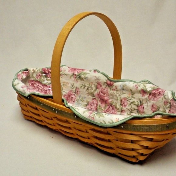 Longaberger 2001 May Series Peony Basket with Liner, Protector and Certificate - Picture 8 of 16
